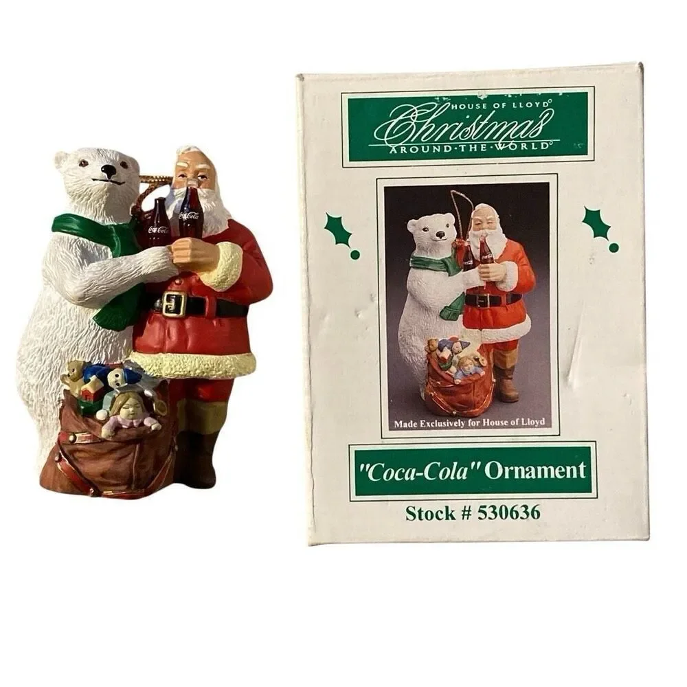Vintage 1995 House of Lloyd Christmas Around the World Coca-Cola Bear ornament